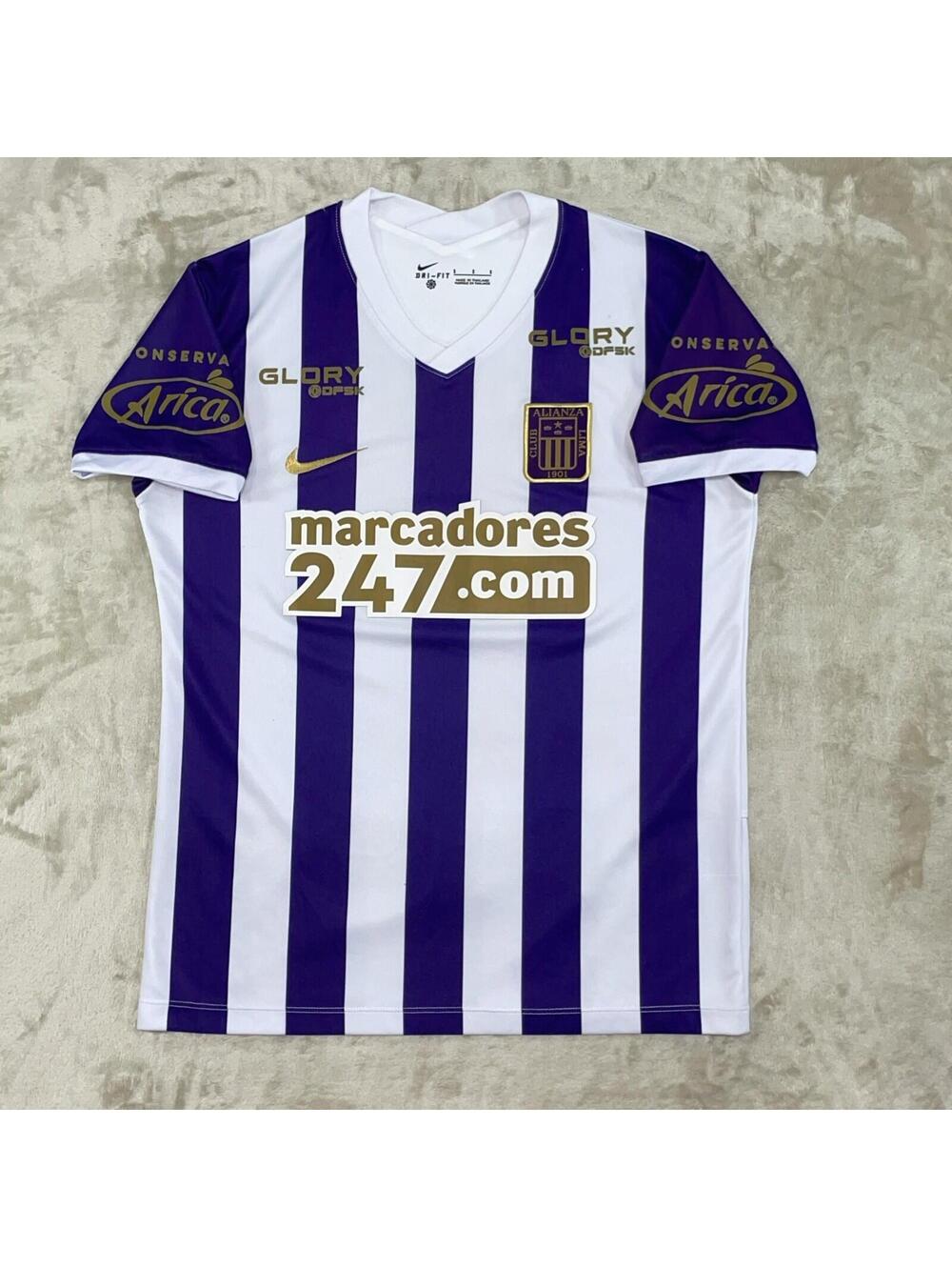 Nike Alianza Lima 2022-2023 Third Kit Soccer Football Jersey Purple Men’s Size S